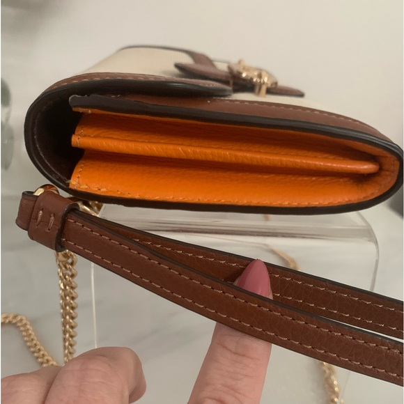 Coach Jade Chain Crossbody Natural Brown wristlet Bag - Picture 11 of 11